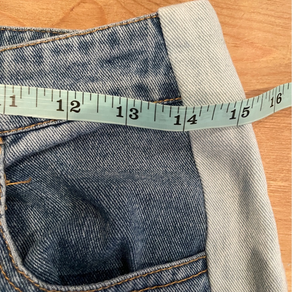 NWOT Forever 21 two Tone High Rise Wide leg 💯% cotton Flare Jeans 28 - Picture 3 of 9